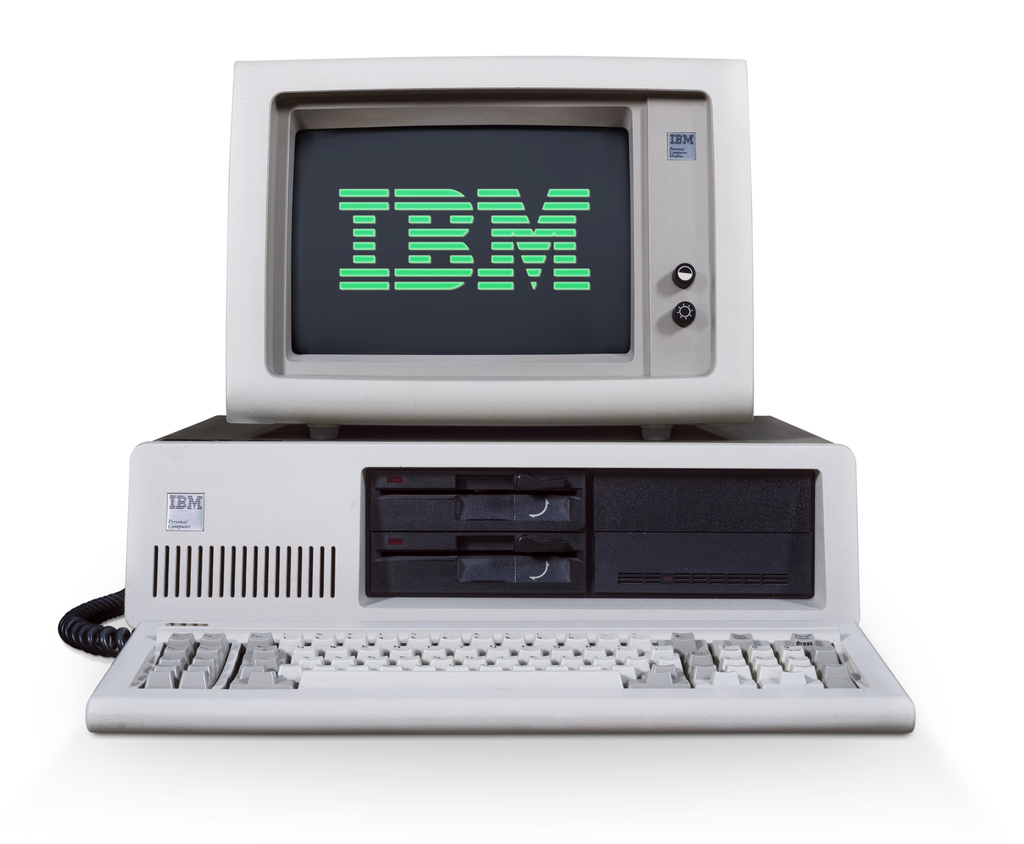 HILVERSUM, NETHERLANDS - October 14, 2017: The IBM 5160 is a version of the IBM PC with a built-in hard drive. Released on March 8, 1983. The 5100 series are knowns as one of the first home computers.